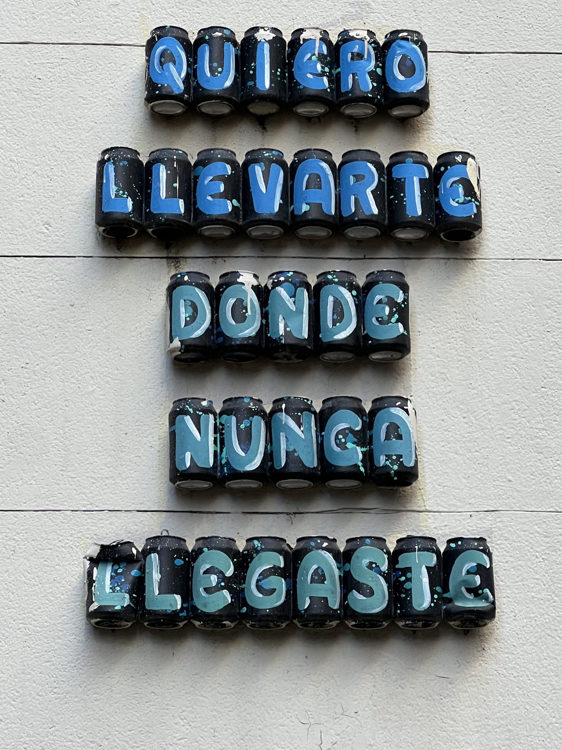 Art efímer, amor etern: street art near Carrer de Avinyo in the old center of Madrid city